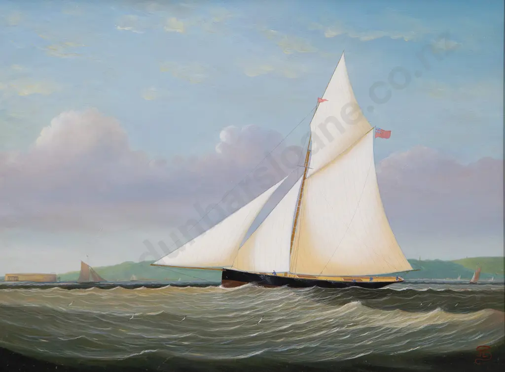 Anthony Skuse (British C20th) - Cutter off Bembridge Isle of Wight Image 1++