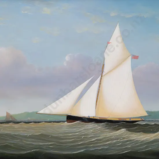 Anthony Skuse (British C20th) - Cutter off Bembridge Isle of Wight