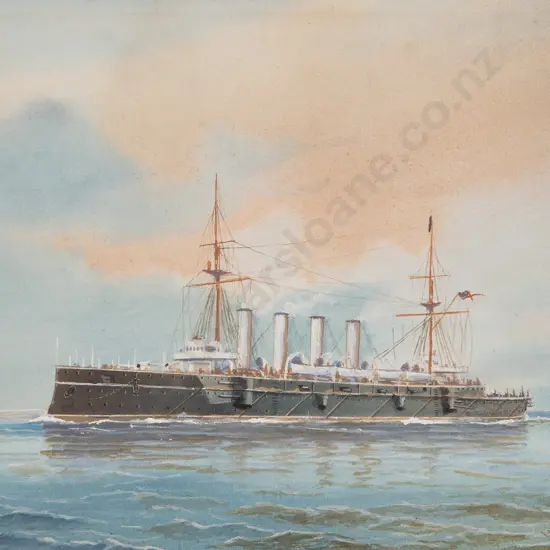 William Cluett (British fl. 1880-1920) - H.M.S. 'Niobe'