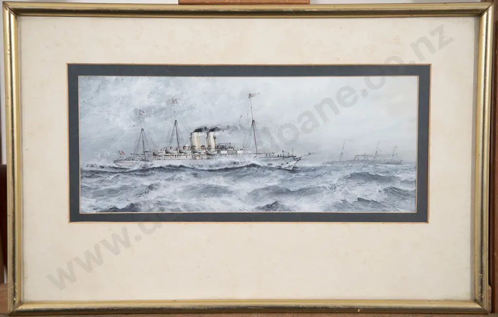 P A Chinnery (British Late C19th) - HMS 'Forte' & HMS 'Barfleur' (2) Image 1++