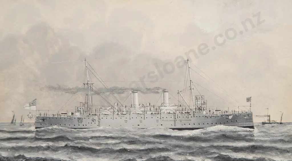 P A Chinnery (British Late C19th) - HMS 'Forte' & HMS 'Barfleur' (2) Image 1++