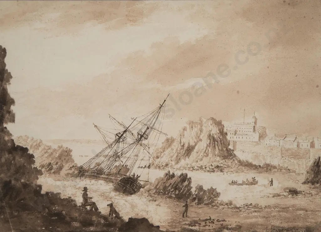 Major W Hornbrook (British) - The Loss of a Frigate Image 1++