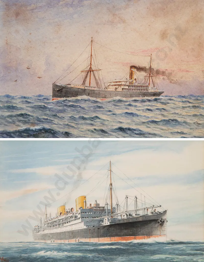 T H Robinson & J Cobb Marine Watercolours (2) Image 1++