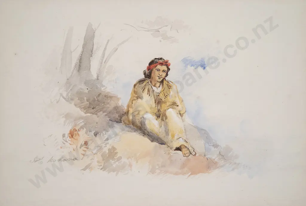 Attributed Richard Aldworth Oliver (1811-89) - Portrait of Young Maori Maiden Image 1++