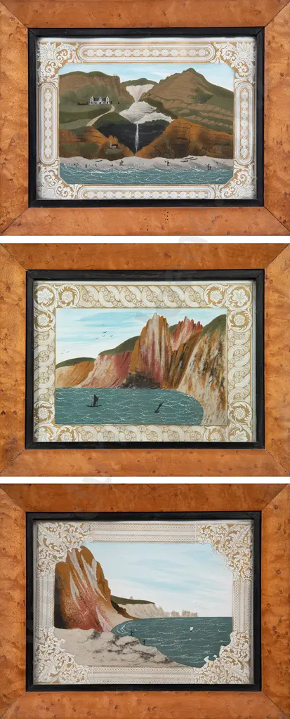 Set of Three C19th English Sand Pictures Image 1++