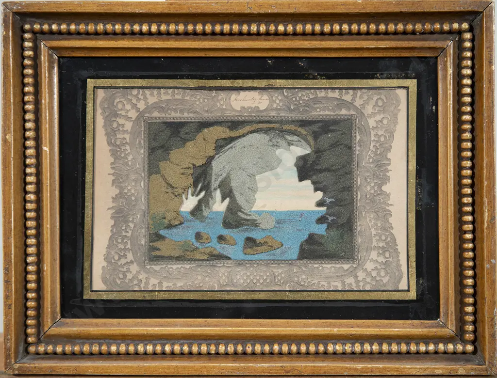 C19th English Sand Picture Image 1++