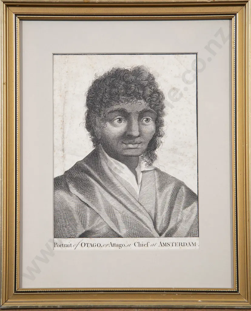 C18th Engraving - Portrait of Otago or Attago. A Chief at Amsterdam Image 1++