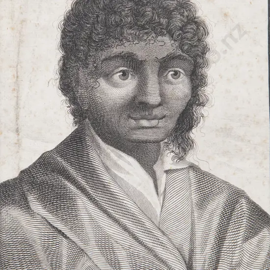 C18th Engraving - Portrait of Otago or Attago. A Chief at Amsterdam