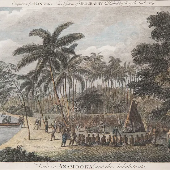 After Joseph Banks - View in Anamooka and the Inhabitants
