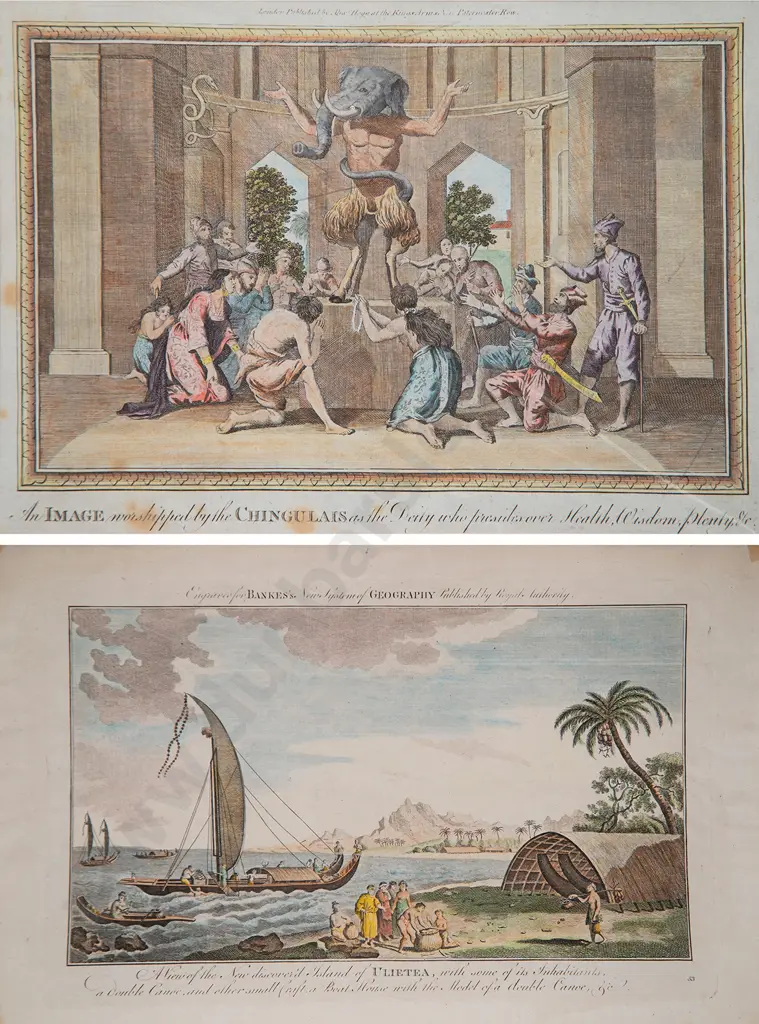 Two C18th Coloured Engravings Image 1++
