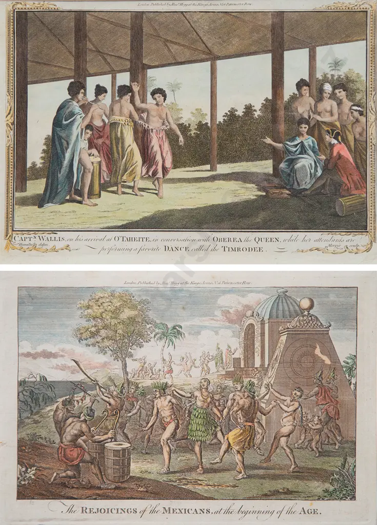 Two C18th Coloured Engravings Image 1++
