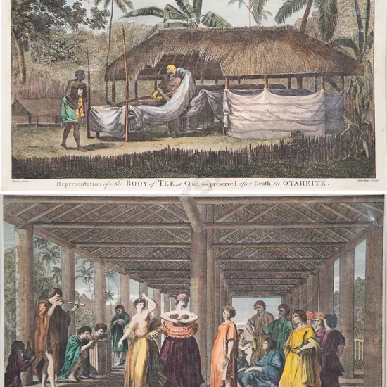 Two C18th Coloured Engravings