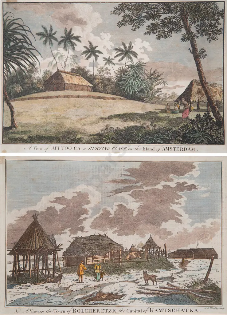 Two C18th Coloured Engravings Image 1++