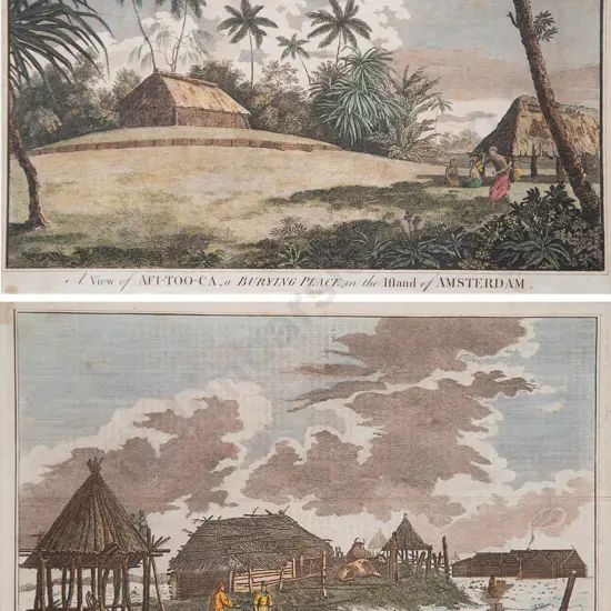 Two C18th Coloured Engravings