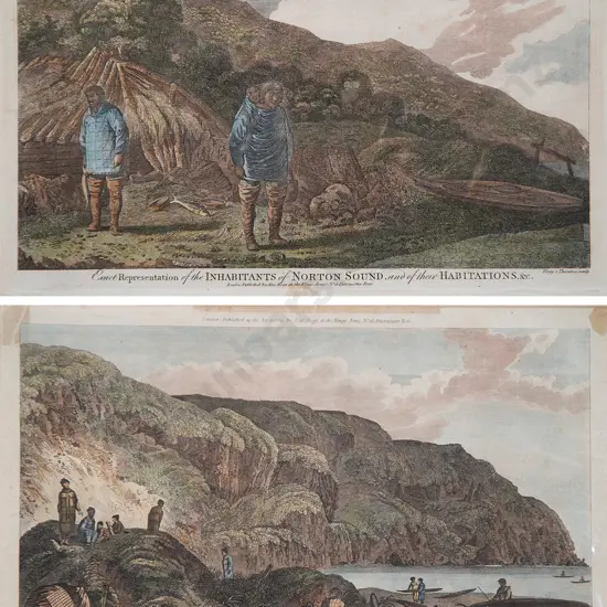Two C18th Coloured Engravings