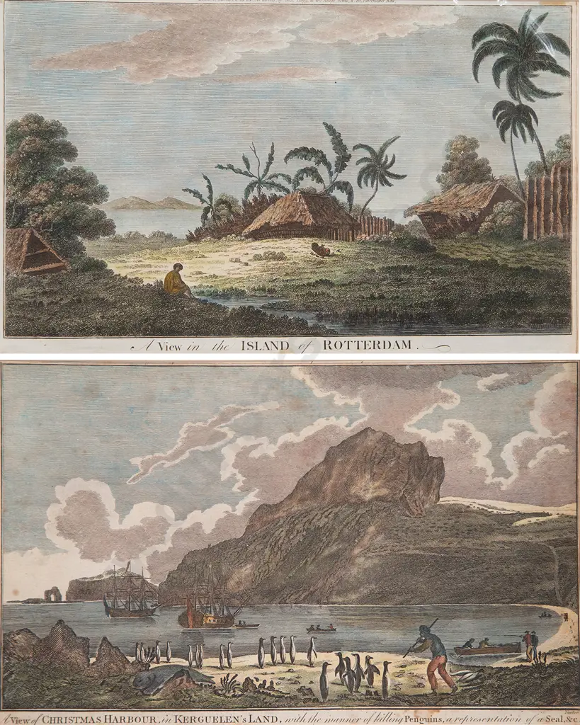 Two C18th Hand Coloured Engravings Image 1++