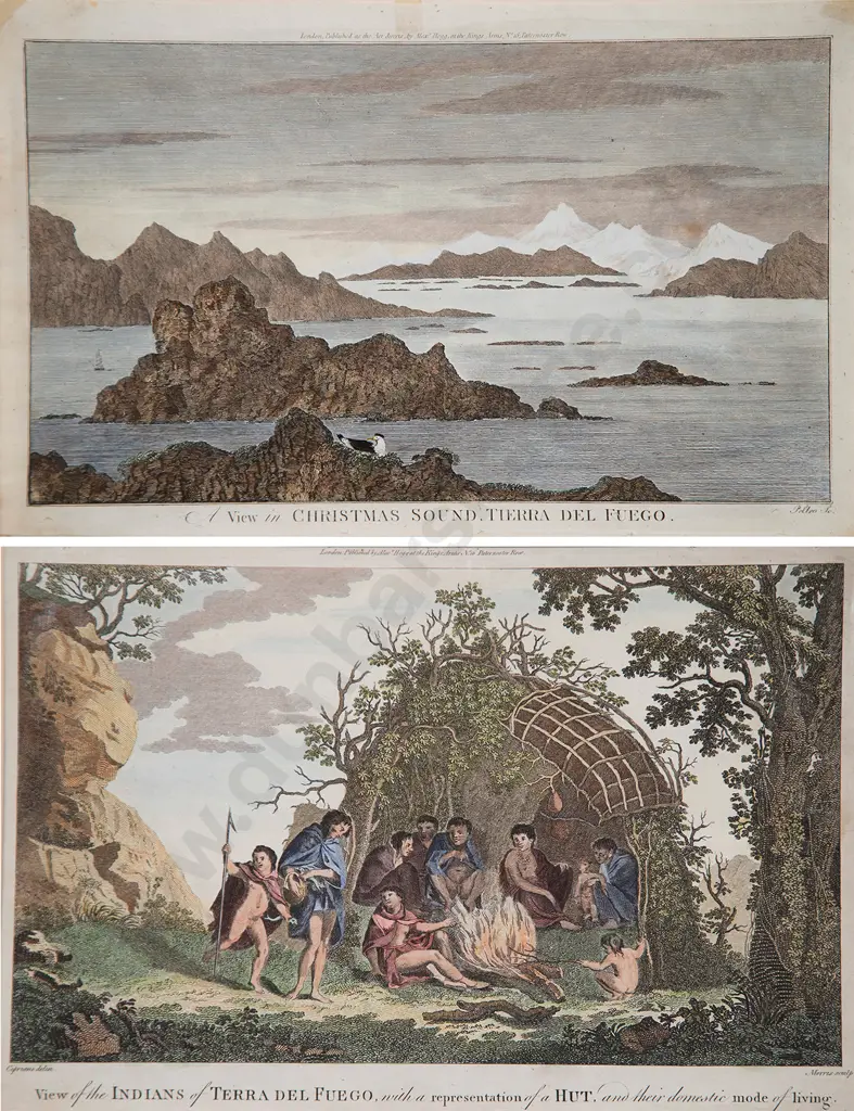 Two C18th Hand Coloured Engravings Image 1++