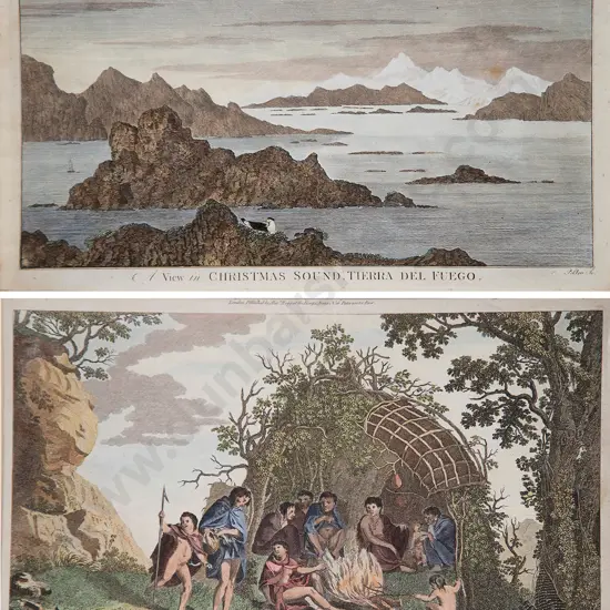 Two C18th Hand Coloured Engravings
