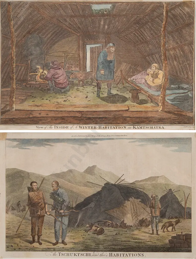 Two C18th Hand Coloured Engravings Image 1++