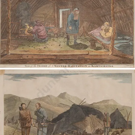 Two C18th Hand Coloured Engravings