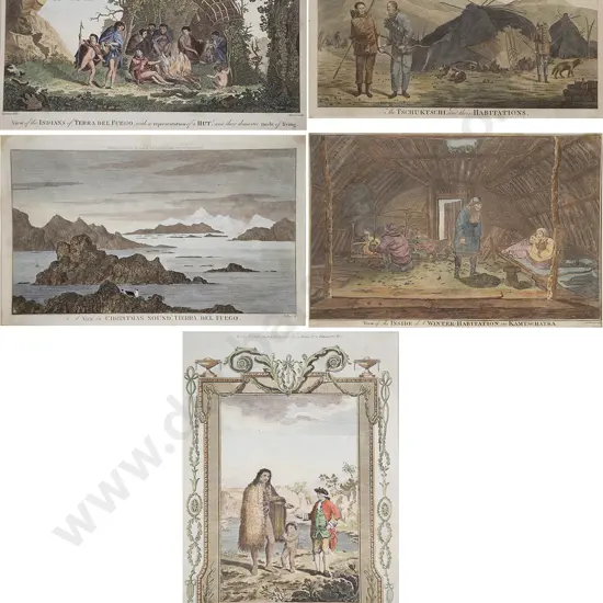 Five Various C18th Coloured Engravings