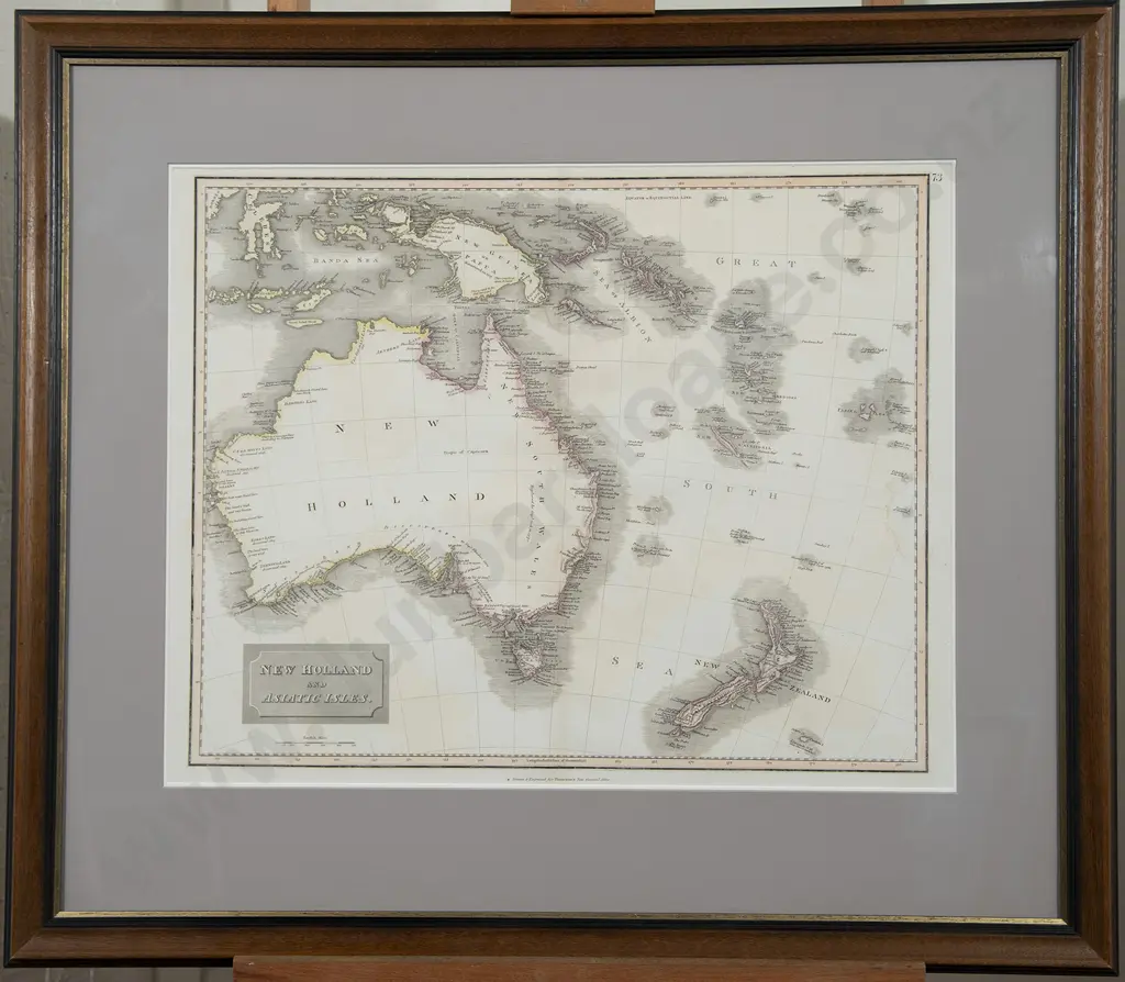 Early 19Cth Hand Coloured Map of New Holland and Asiatic Isles Image 1++