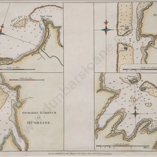 Charts of Anchorages in the Society Islands