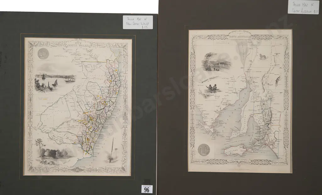 Four Various Hand Coloured Maps of Australia Image 1++