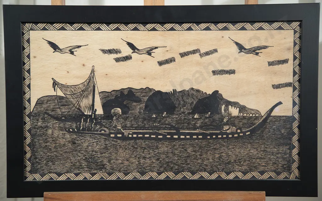 Fatu Hiva Bark Painting Image 1++