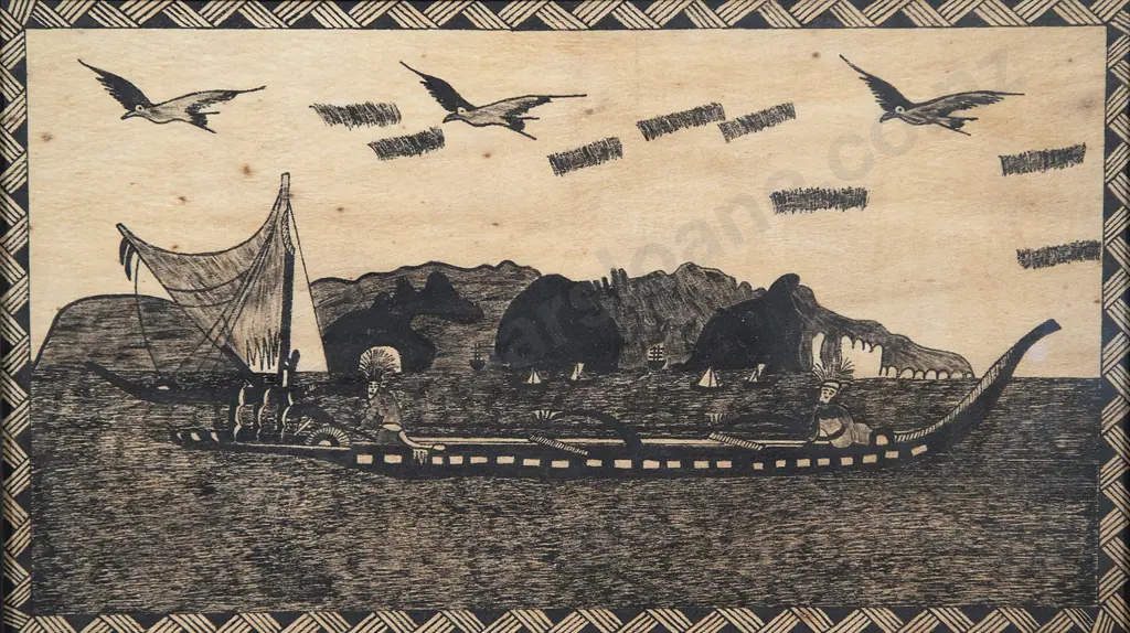 Fatu Hiva Bark Painting Image 1++