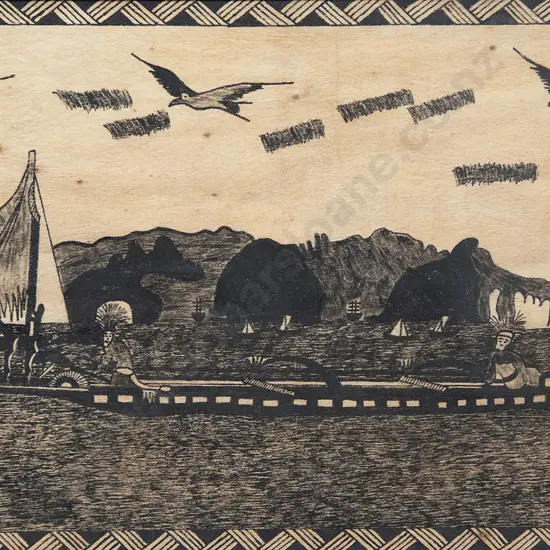 Fatu Hiva Bark Painting
