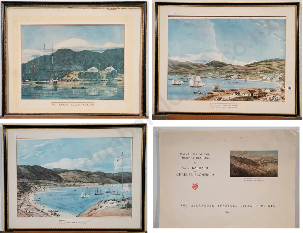 Three Framed Alexander Turnbill Library Prints and Folder of Loose Prints Image 1++