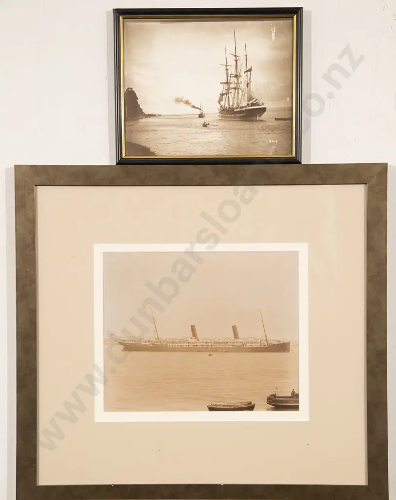 Sepia Photograph of Picton Wharf and Two Smaller Photographs Image 1++