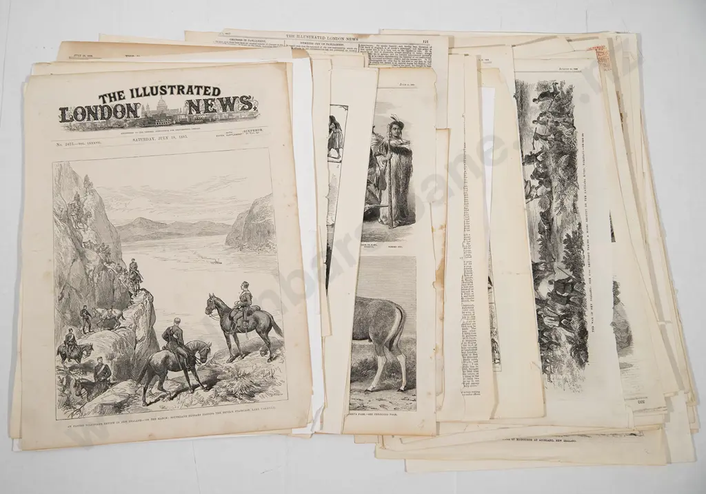 Group of The Illustrated London News Pages Image 1++