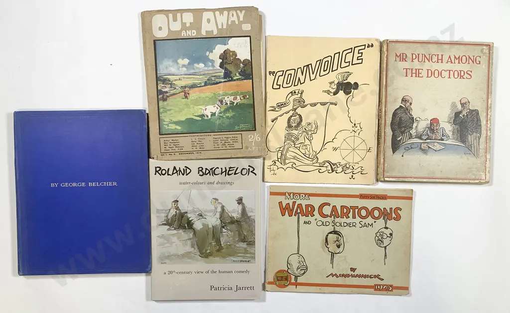 Six Assorted Volumes and Booklets of Cartoon and Illustrated Humour Image 1++