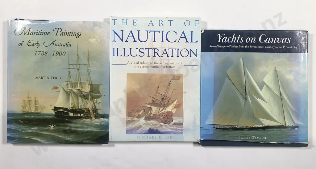 Three Volumes Pertaining to Maritime Art Image 1++