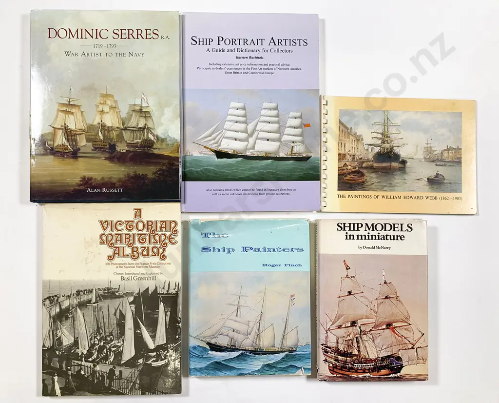 Six Volumes and Booklets Pertaining to Maritime Art and Photography Image 1++