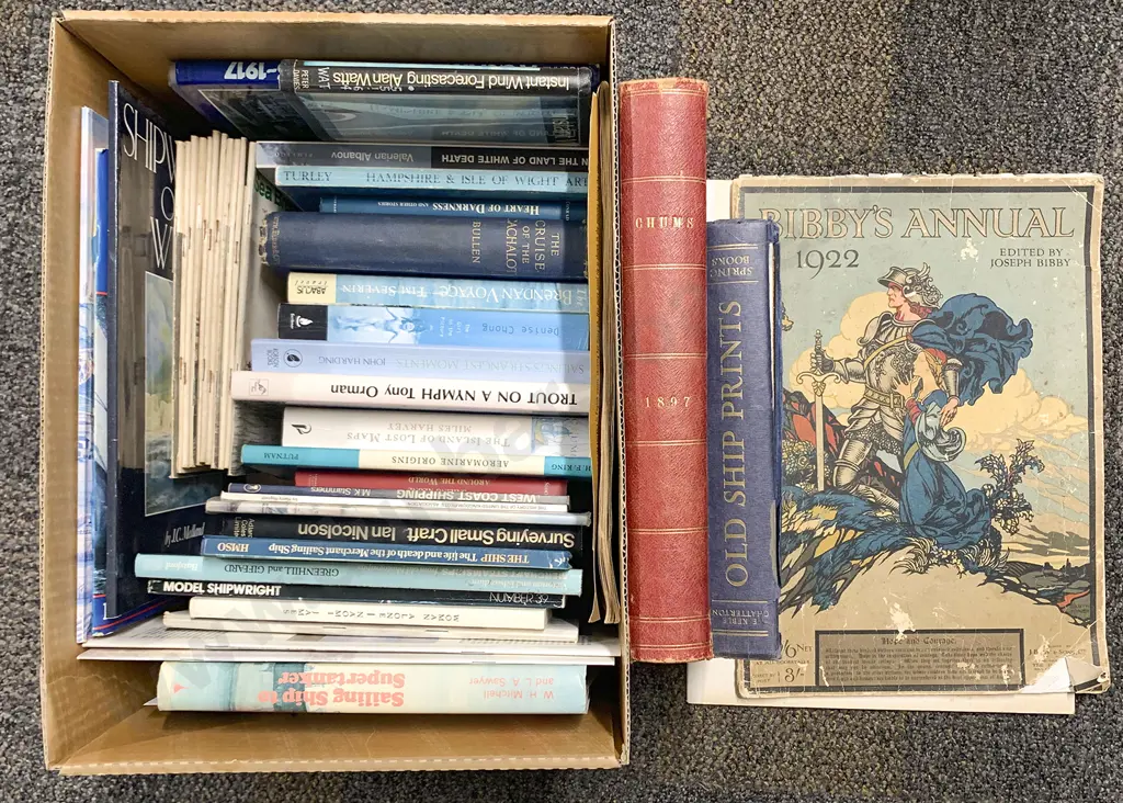 Box of Assorted Mostly Maritime Volumes and Booklets Image 1++