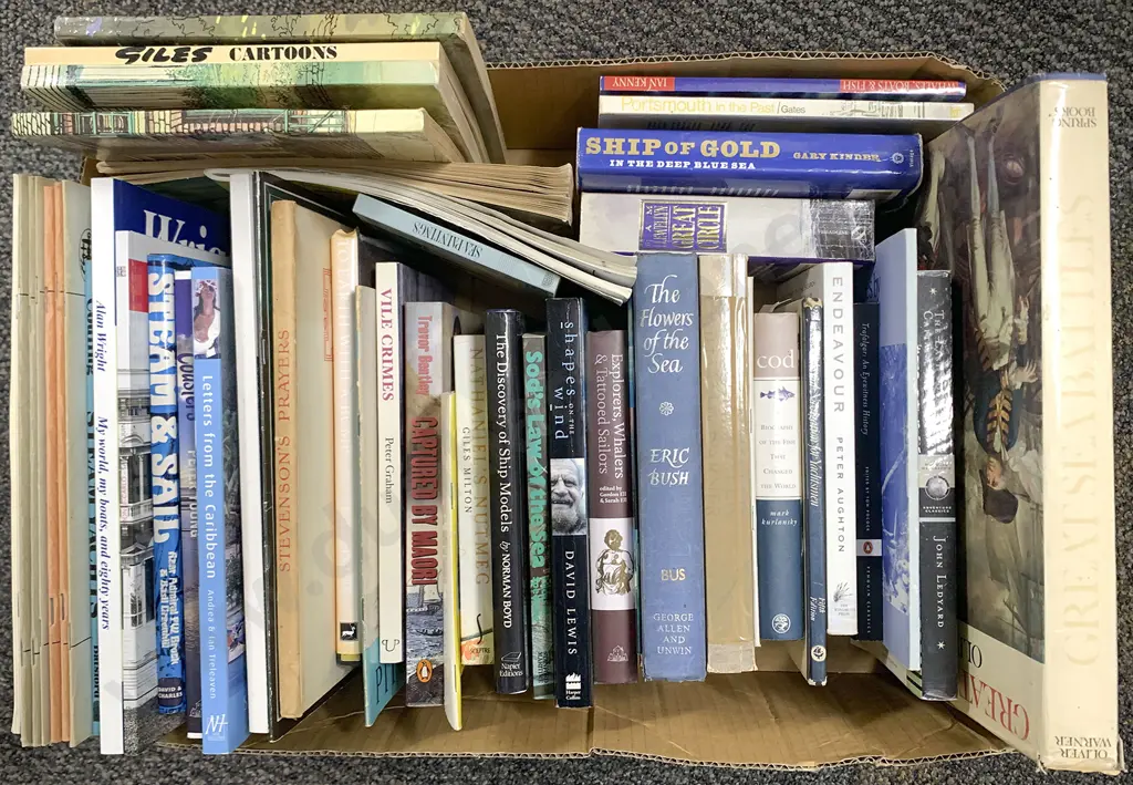 Box of Assorted Mostly Maritime Volumes and Booklets Image 1++