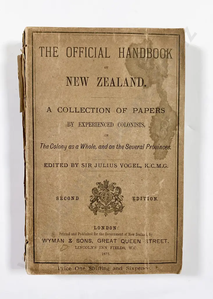 Vogel Sir Julius - The Official Handbook Of New Zealand Image 1++
