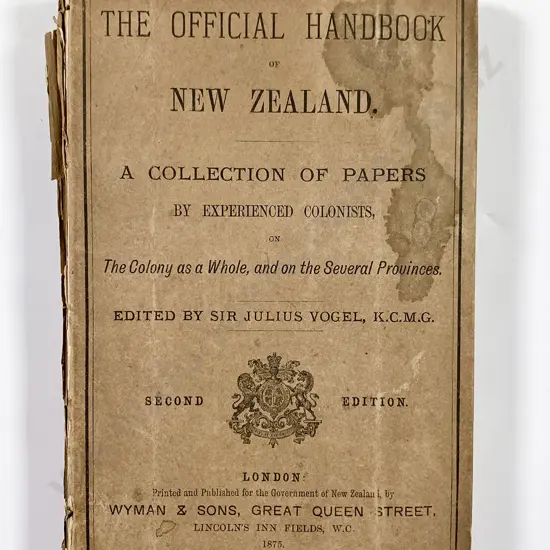 Vogel Sir Julius - The Official Handbook Of New Zealand