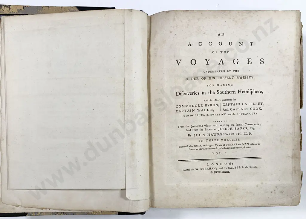 Hawkesworth John - An Account Of The Voyages For Discoveries In The Southern Hemisphere (3 Vols 1773) Image 1++