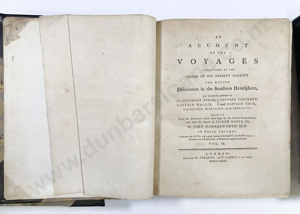 Hawkesworth John - An Account Of The Voyages For Discoveries In The Southern Hemisphere (3 Vols 1773) Image 1++