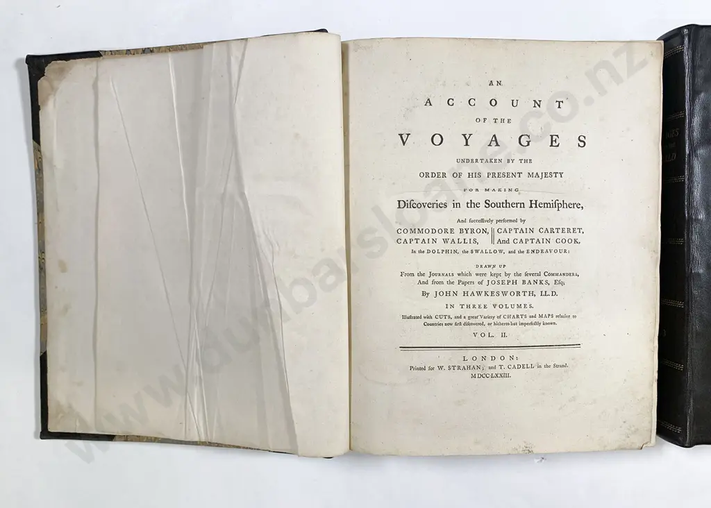 Hawkesworth John - An Account Of The Voyages For Discoveries In The Southern Hemisphere (3 Vols 1773) Image 1++