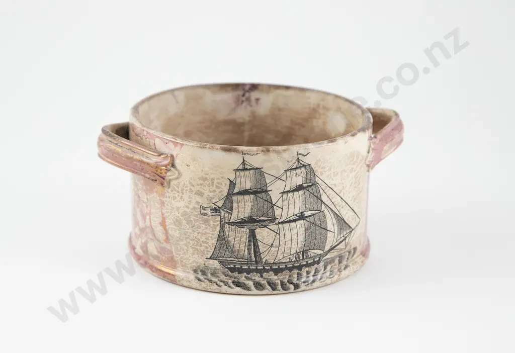 Mid C19th Sunderland Lustre Butter Dish Image 1++