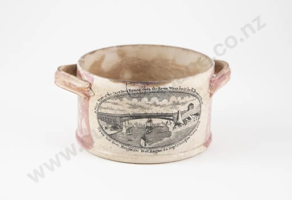 Mid C19th Sunderland Lustre Butter Dish Image 1++
