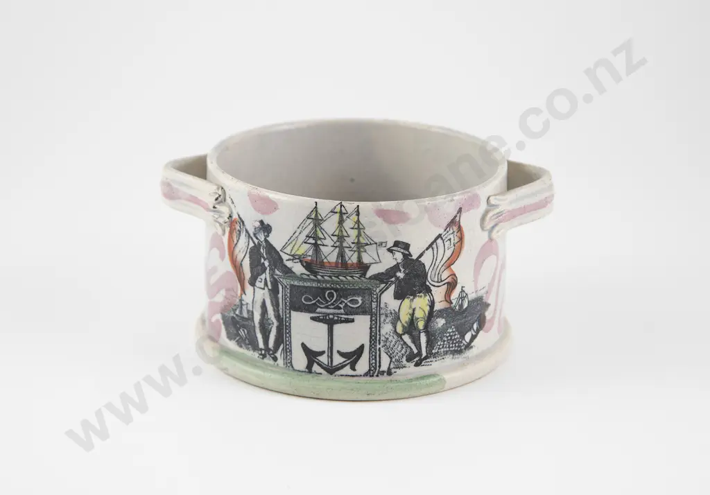 Mid C19th Sunderland Lustre Butter Dish Image 1++