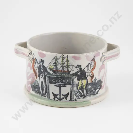 Mid C19th Sunderland Lustre Butter Dish