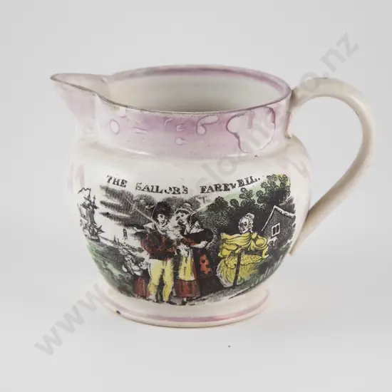 Mid C19th Sunderland Lustre Jug