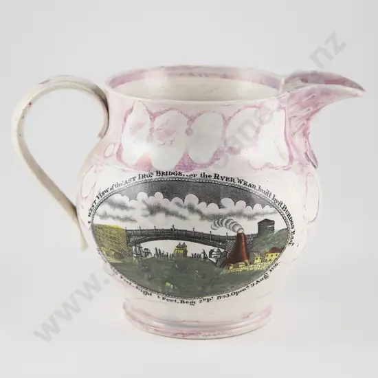 Mid C19th Sunderland Lustre Jug